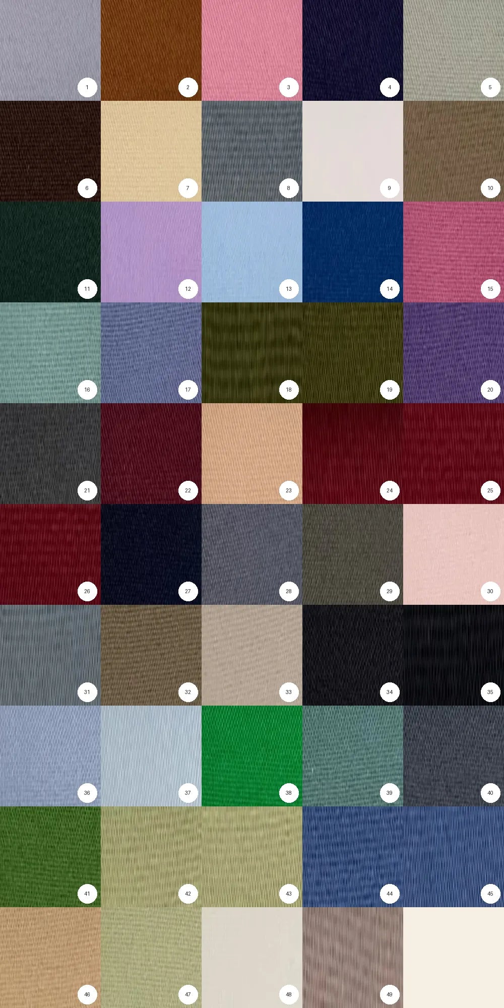 Crepe Jeans Color Catalog