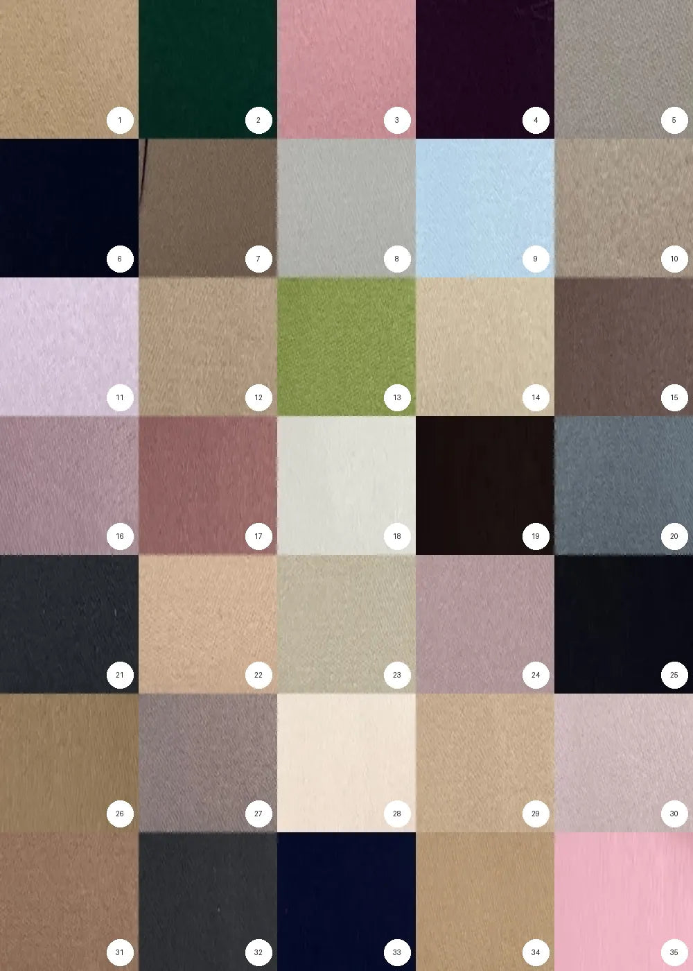 Satin Color Catalog